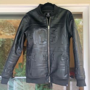 Guys, get your Hudson faux leather bomber type jacket, it’s uniquely tough